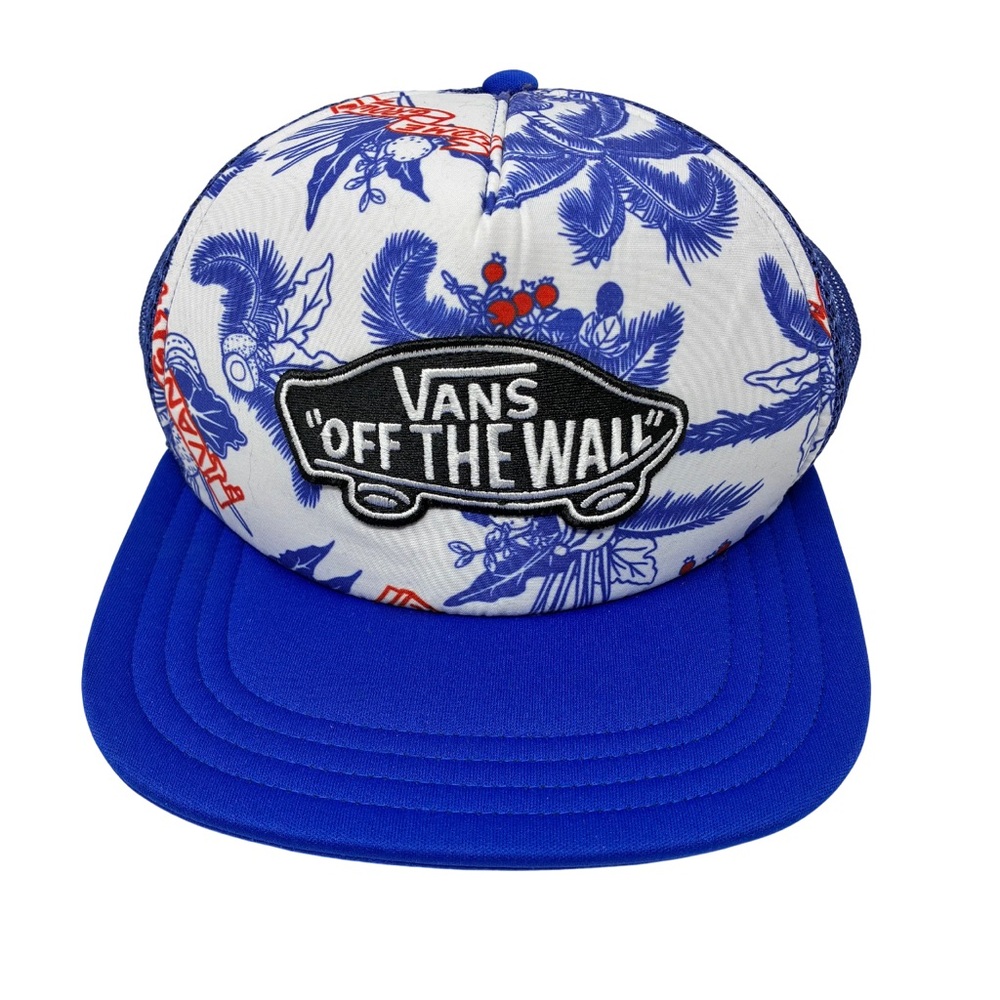 VANS Skater Tropical 1966 Hat Adjustable Blue Tropical Trucker Adult One Size